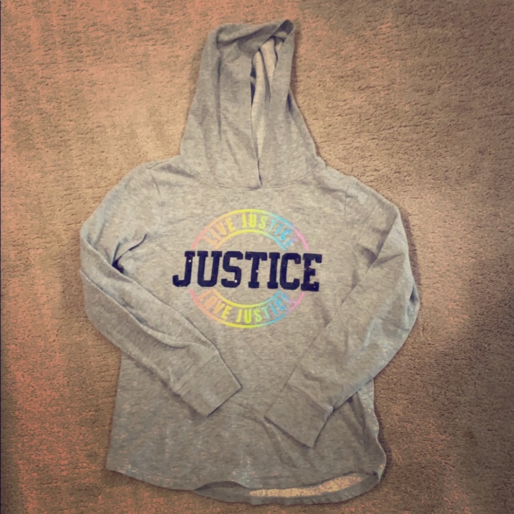 Justice (girls) hooded pullover sweatshirt